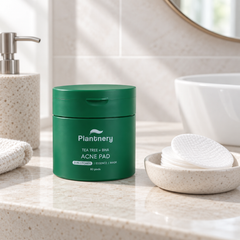 Plantnery Tea Tree + BHA Toner Pads with cotton pads