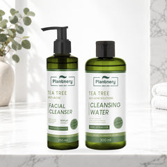 plantnery tea tree double cleansing set cleanser 250 ml cleansing water 300 ml lifestyle 1