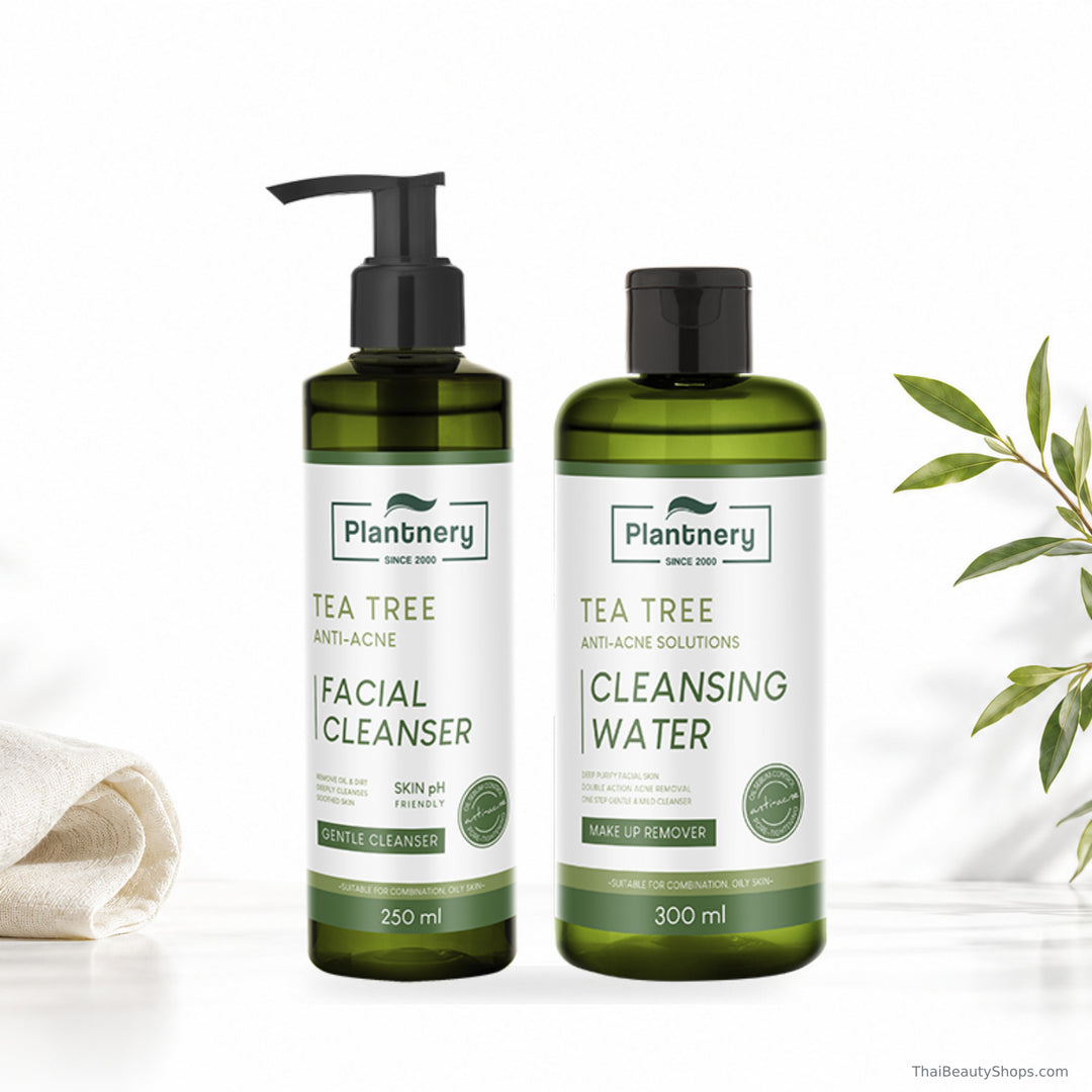 plantnery tea tree double cleansing set cleanser 250 ml cleansing water 300 ml lifestyle 2