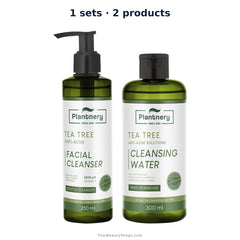 plantnery tea tree double cleansing set cleanser 250 ml cleansing water 300 ml x1