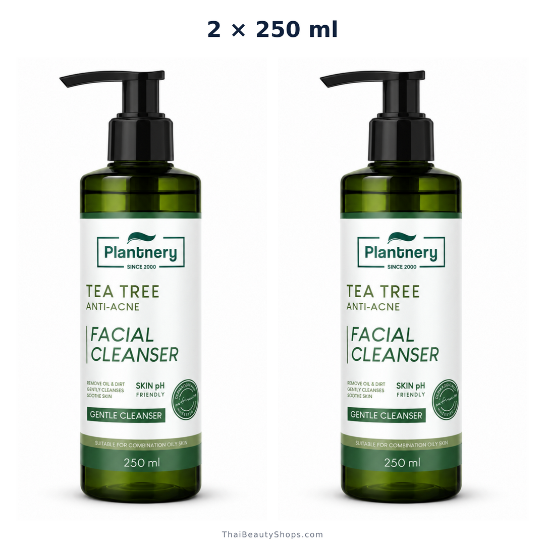 plantnery tea tree facial cleanser 250 ml x2