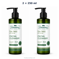 plantnery tea tree facial cleanser 250 ml x2