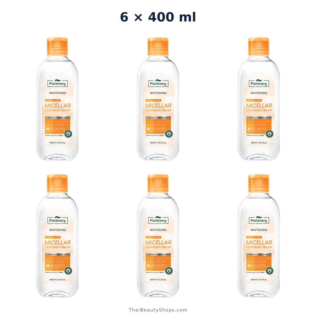 plantnery vit c bright micellar cleansing water 400 ml x6