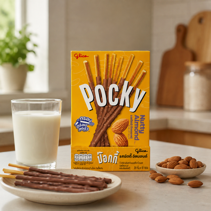 Glico Pocky Nutty Almond – serving suggestion