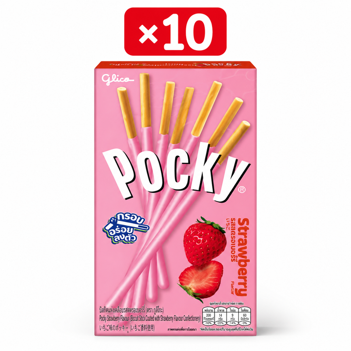 Glico Pocky Strawberry 10 x 43 g – pack