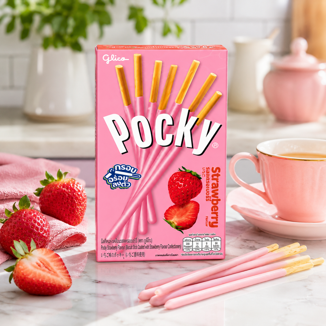 Glico Pocky Strawberry – serving suggestion