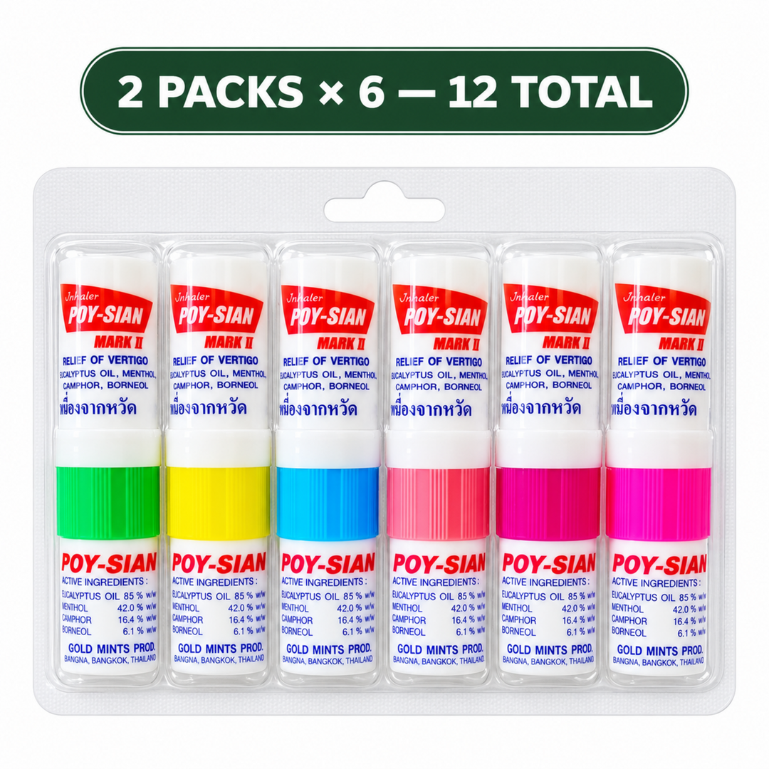 Poy-Sian Mark II one sealed pack of six, sold as two packs, 12 inhalers total