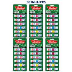 Poy-Sian Mark II 36 inhalers, 6 packs of six on white