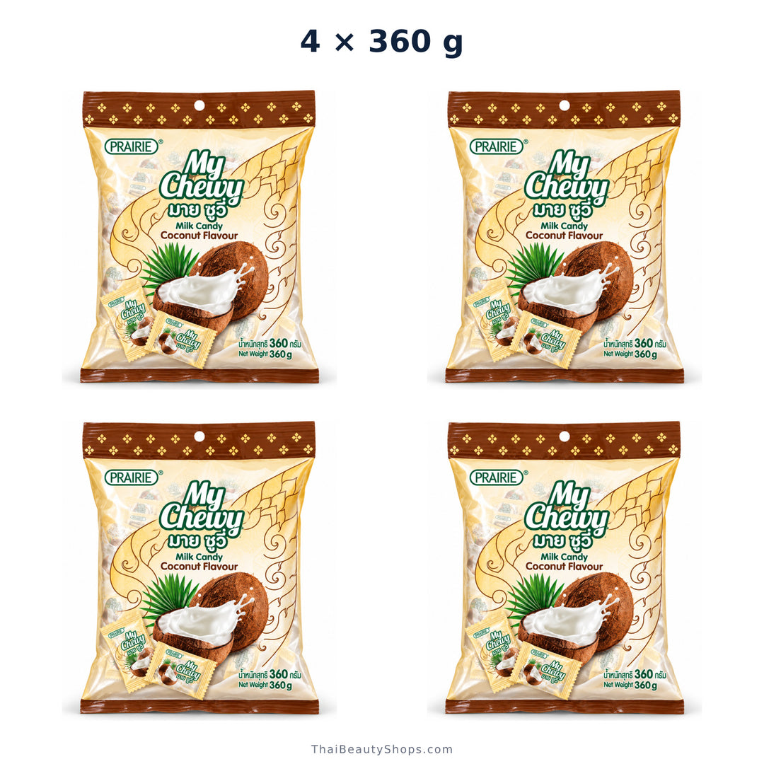 prairie my chewy milk candy coconut 360g x4