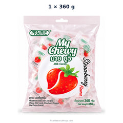 prairie my chewy milk candy strawberry 360g x1