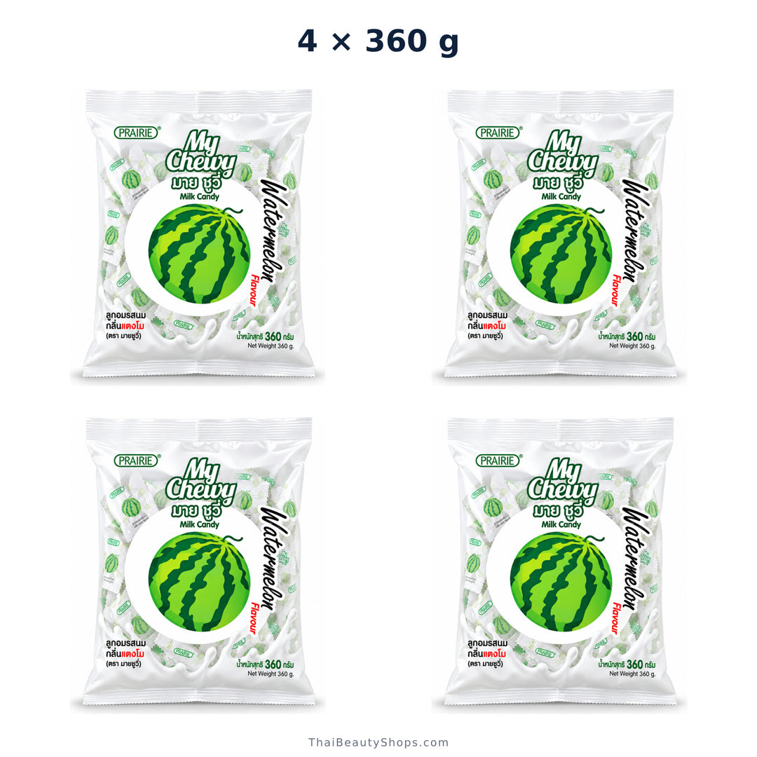 prairie my chewy milk candy watermelon 360g x4