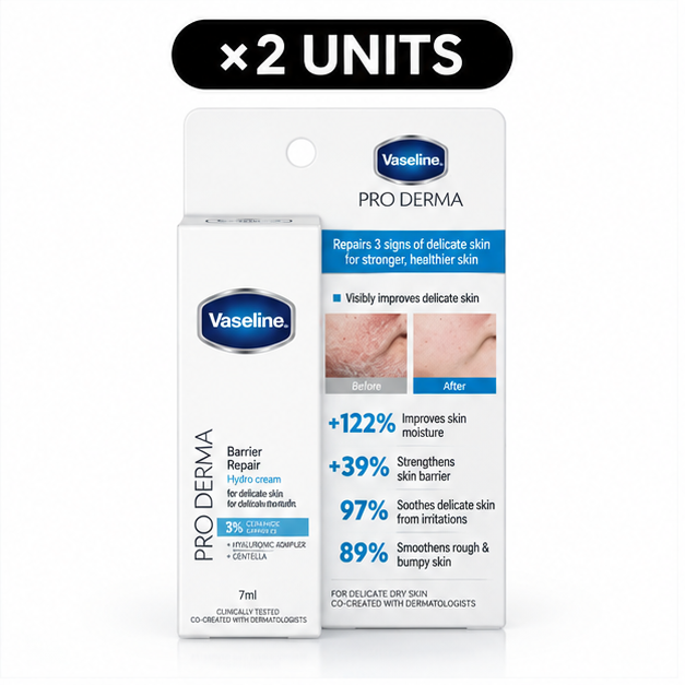 Vaseline Pro Derma Barrier Repair Hydro Cream 7 ml × 2 – pack cover