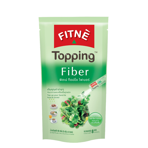 FITNE Topping Fiber – Prebiotic Dietary Supplement for Digestion & Weight Management, 2 packs x8 sachets = 16 sachets