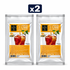 Ranong Tea Lemon Lime Thai Tea Mix 325 g — Pack of 2, exactly 2 original retail packs on white