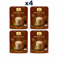 Ranong Double Rich Hojicha Latte 88 g — Pack of 4, exactly 4 original retail packs on white