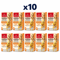 Ranong Tea ginger fingerroot no sugar added 50g — 10 sealed retail packs.