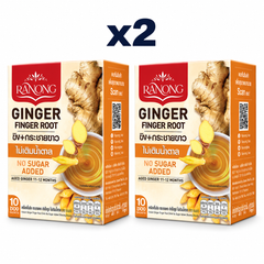 Ranong Tea ginger fingerroot no sugar added 50g — 2 sealed retail packs.