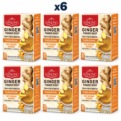 Ranong Tea ginger fingerroot no sugar added 50g — 6 sealed retail packs.