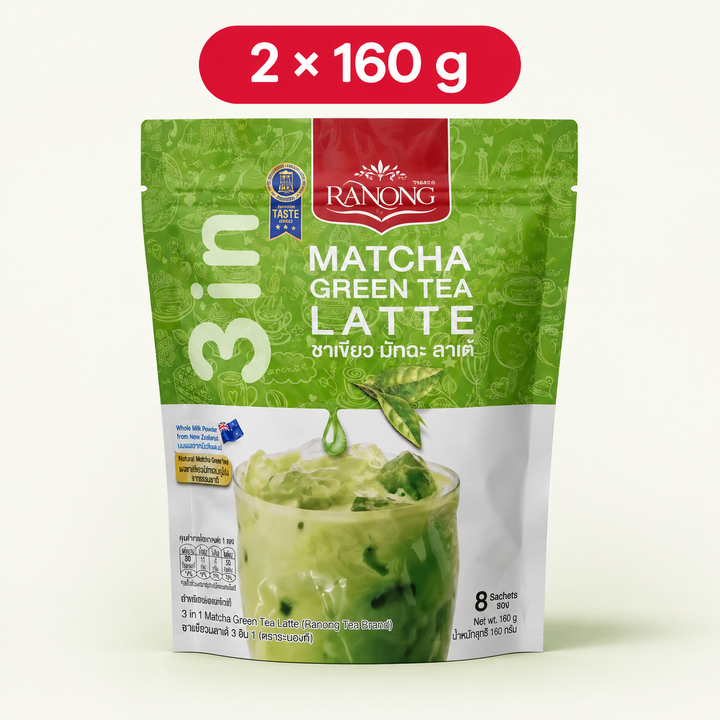 Ranong Tea 3 in 1 Matcha Green Tea Latte 2 x 160 g