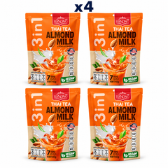 Ranong Tea thai tea almond milk 140g — 4 sealed retail packs.