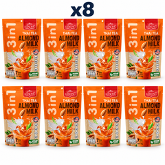 Ranong Tea thai tea almond milk 140g — 8 sealed retail packs.
