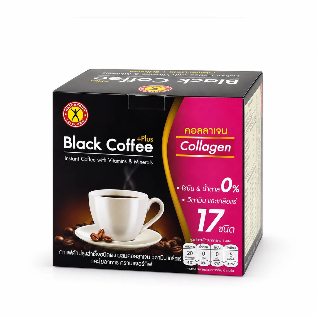 NatureGift Black Coffee Plus Collagen – 10 Sachets — product image
