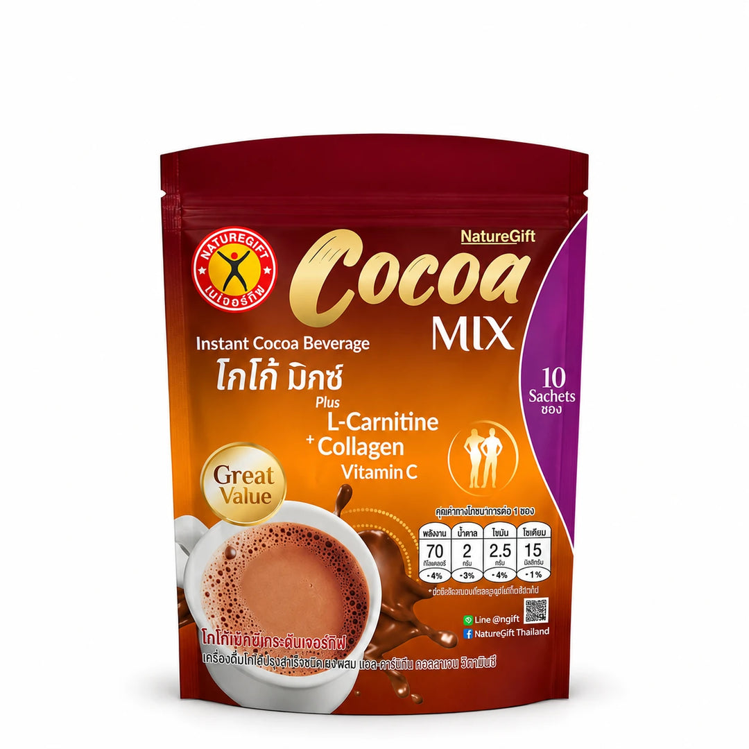 NatureGift Instant Cocoa Mix – 10 Sachets — product image