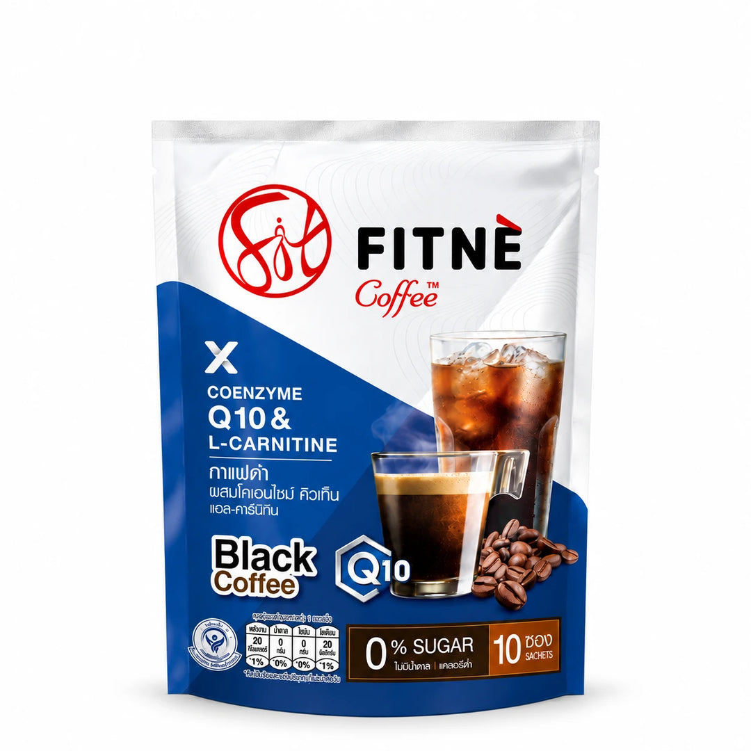 FITNÉ Instant Black Coffee Mix – 3 Packs × 10 Sachets — product view