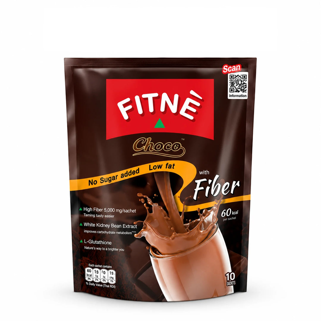 FITNÉ Instant Cocoa Mix with Fiber – 3 Packs × 10 Sachets — product view