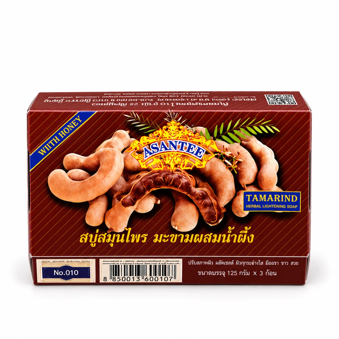 ASANTEE Tamarind & Honey Herbal Soap – 3 Bars × 125 g — product view