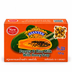 ASANTEE Papaya & Rice Milk with Honey Soap No.324 – 3 Bars × 125 g — product view