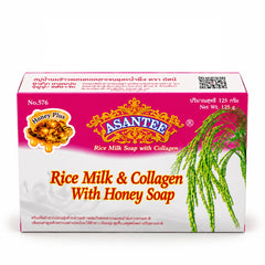 ASANTEE Rice Milk & Collagen with Honey Soap No.576 – 3 Bars × 125 g — product view