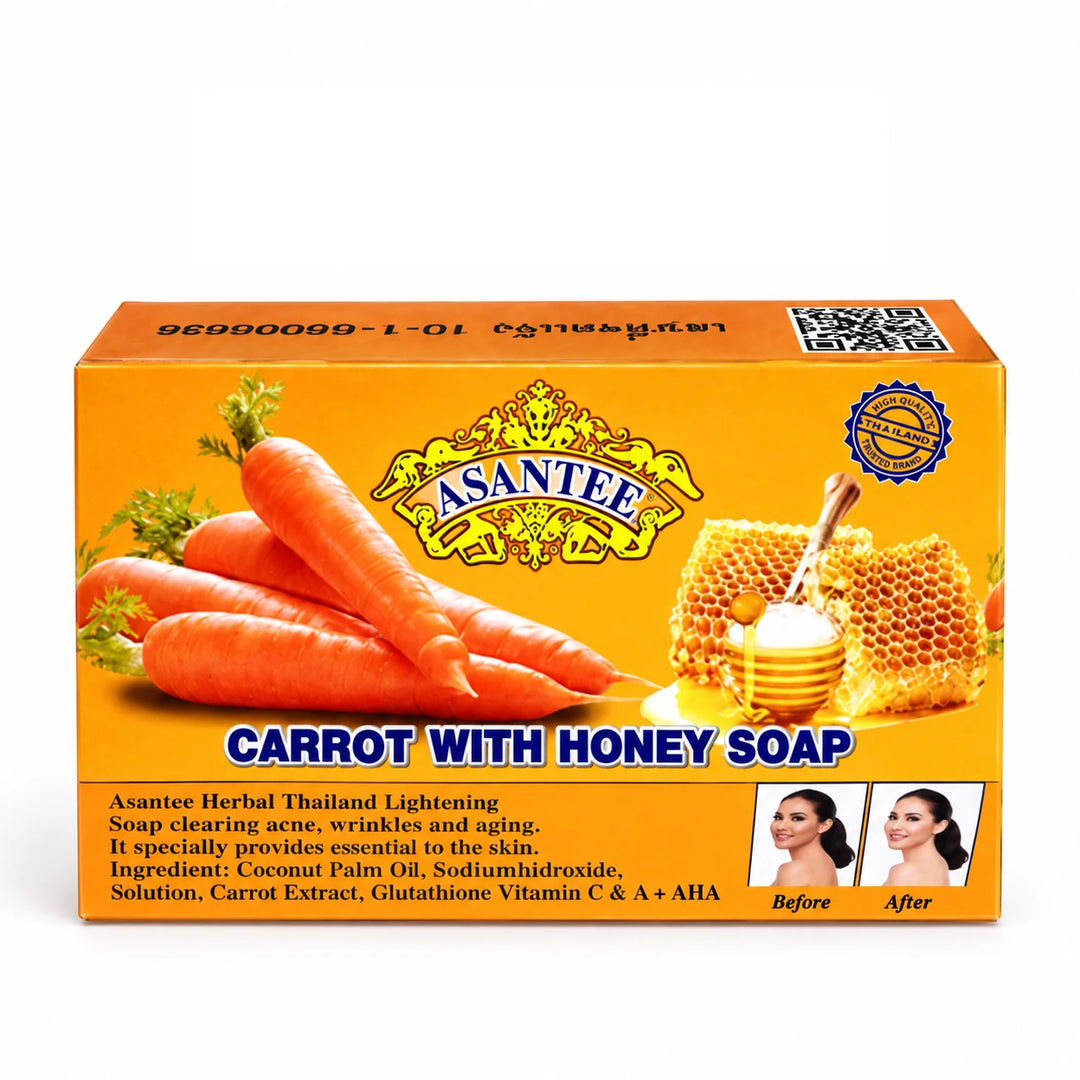 ASANTEE Carrot With Honey Soap No. 017 – 3 Bars × 125 g — product view