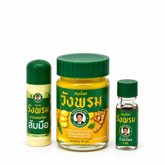 Wang Prom Phlai Balm, Herbal Oil & Buddha Hand Inhaler – 3-Item Set — product cover