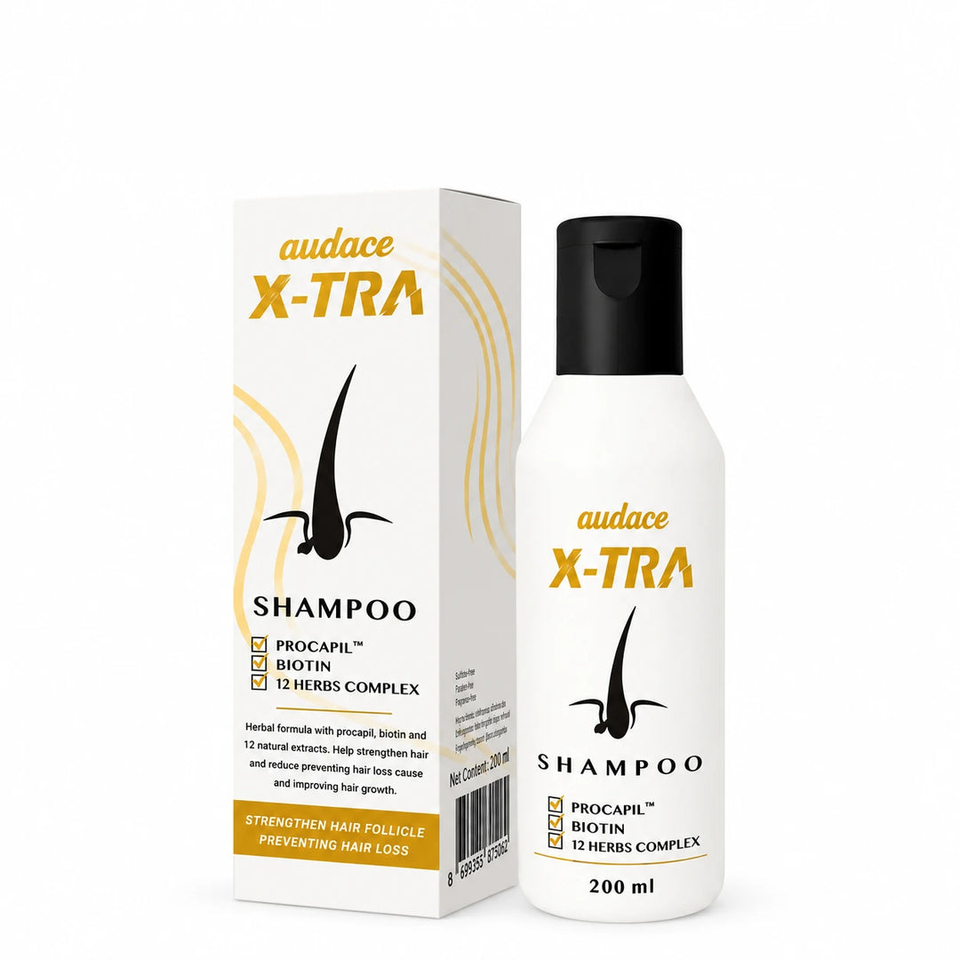 Audace X-Tra Shampoo with Procapil & Biotin 200ml × 4 — product cover