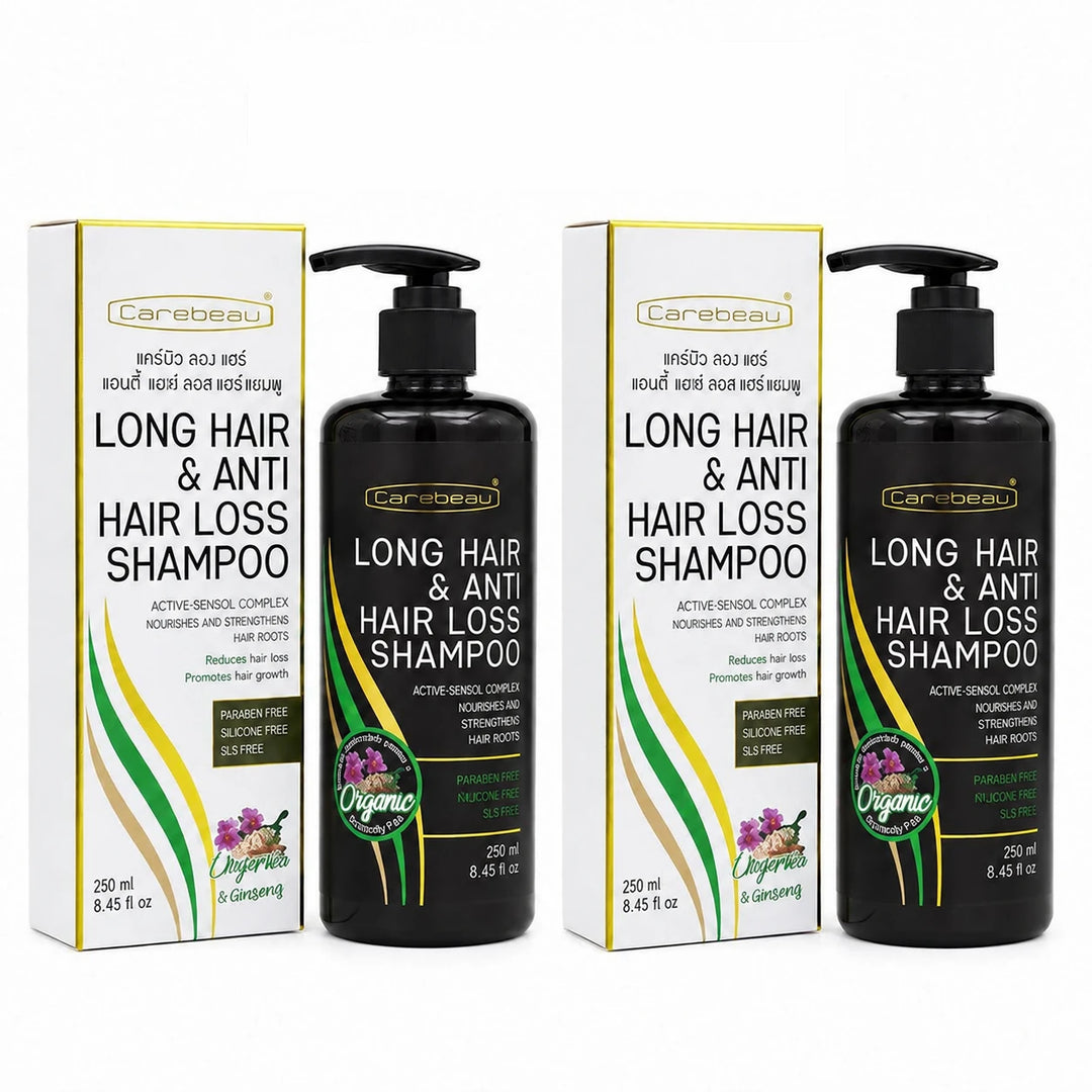 Carebeau Long Hair & Scalp Care Shampoo 250ml × 2 — product cover