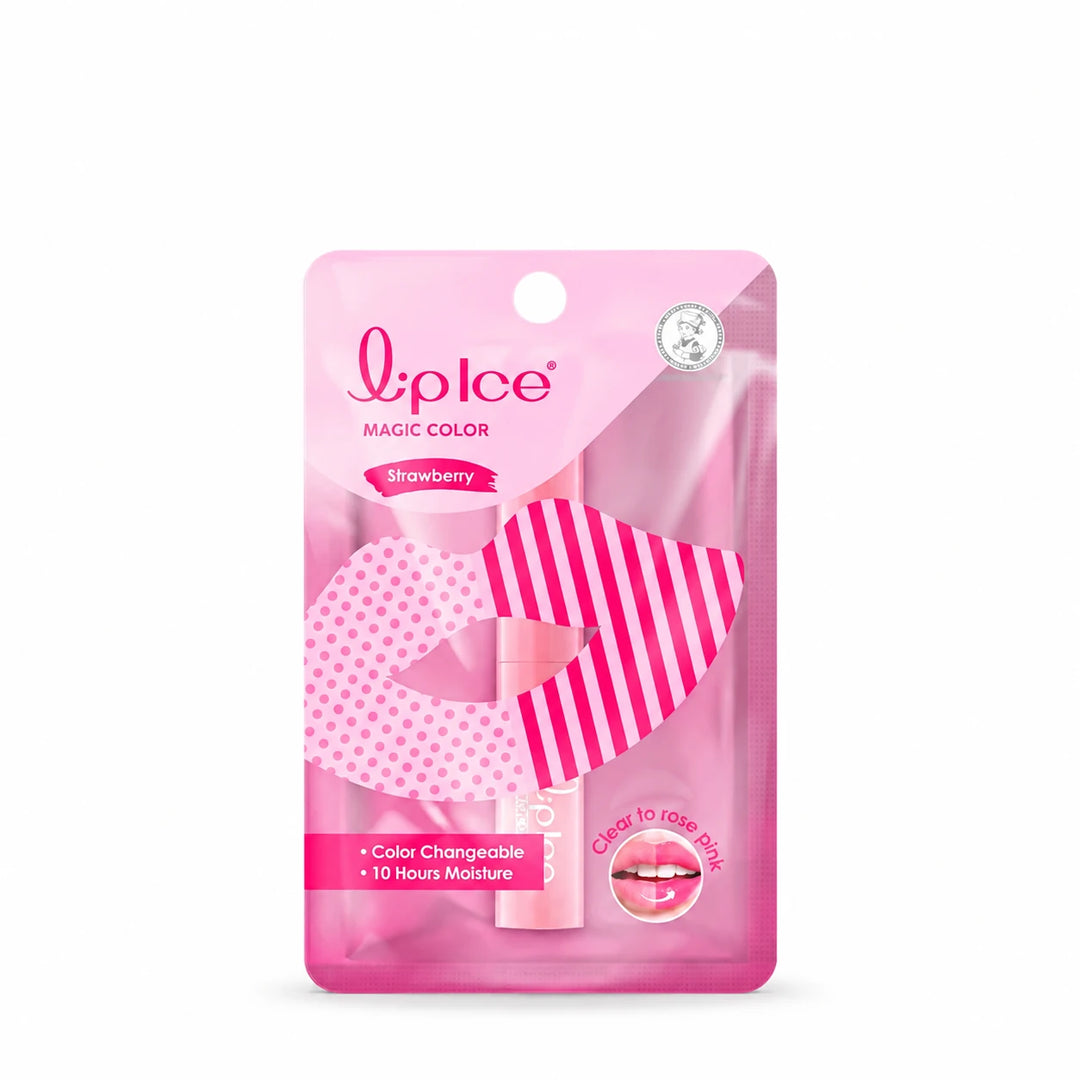 Lipice Magic Color Strawberry Lip Balm 2g × 3 — product photograph