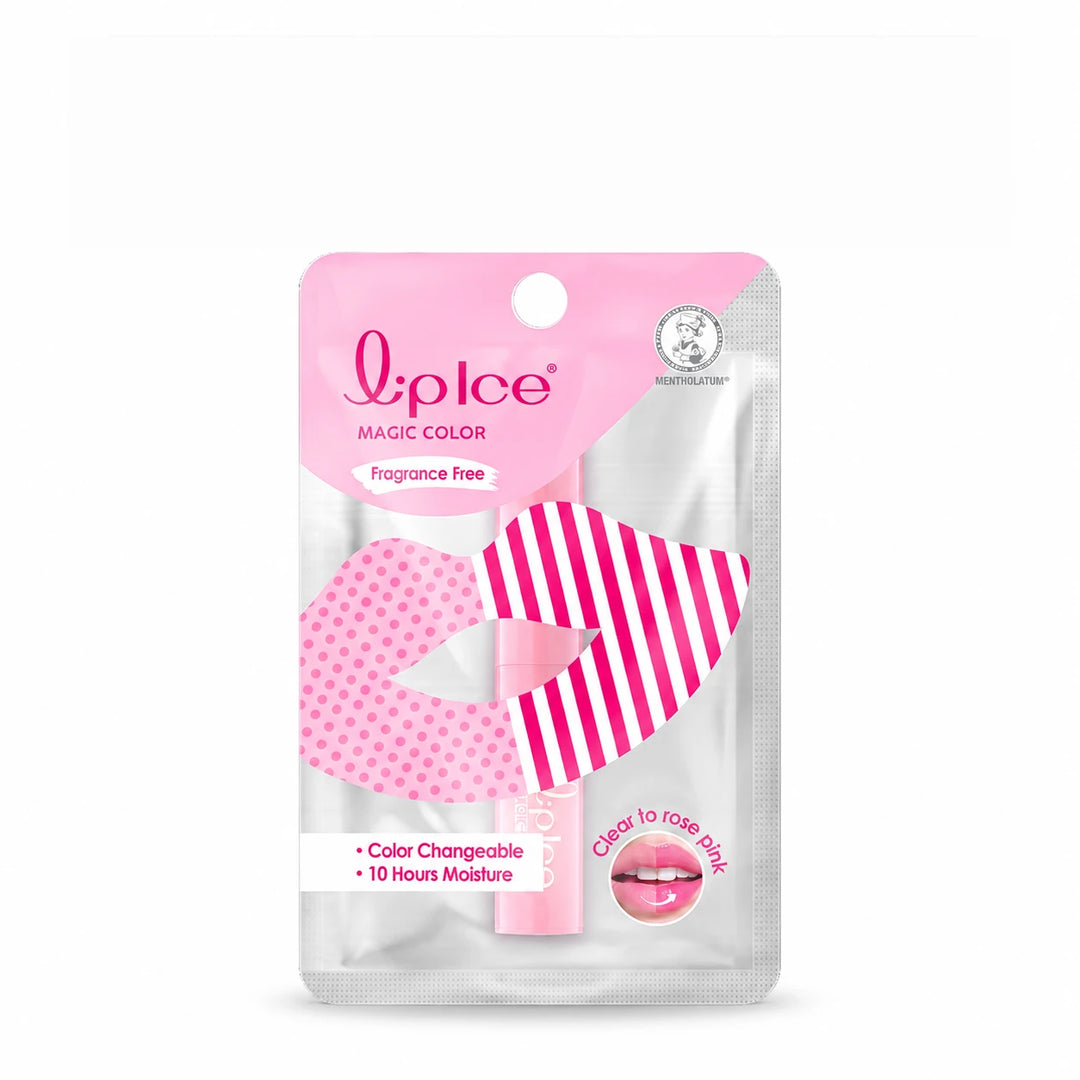 Lipice Magic Color Rose Pink Fragrance Free Lip Balm 2g × 3 — product photograph