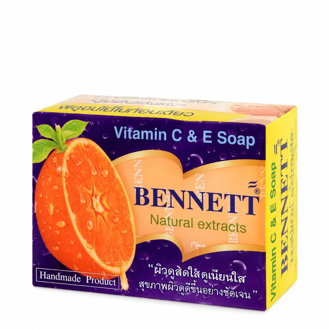 Bennett Natural Extracts Vitamin C & E Soap 130 g — 3 or 6 Bars — product photograph