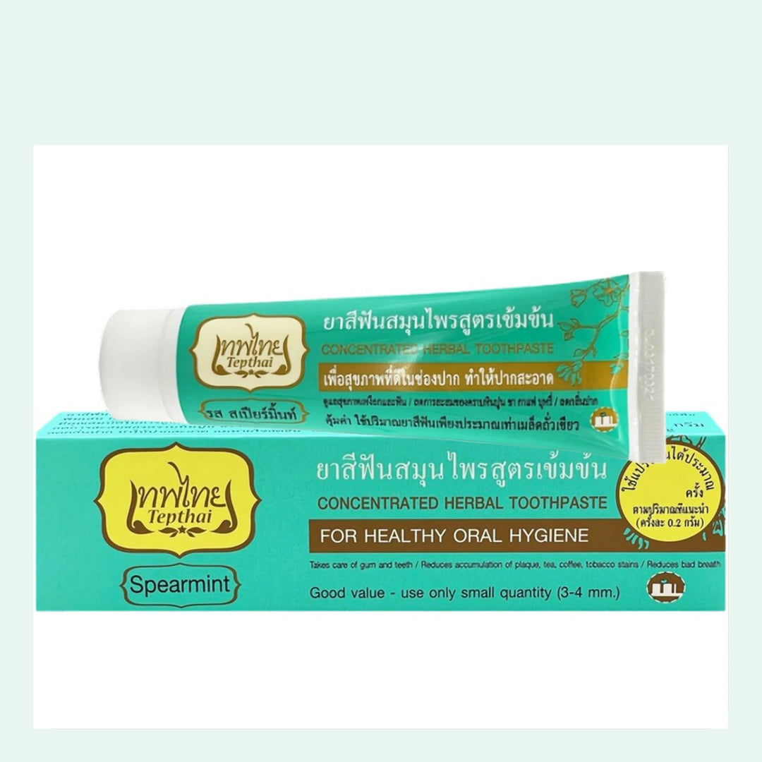 Tepthai Concentrated Herbal Toothpaste Spearmint 70g – 3, 6 or 12 Pack — product photograph