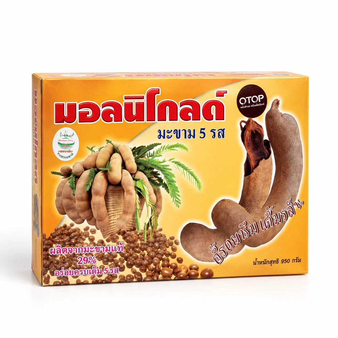 Moniegold Tamarind Candy – 5 Flavors Large Box 950 g — product photograph