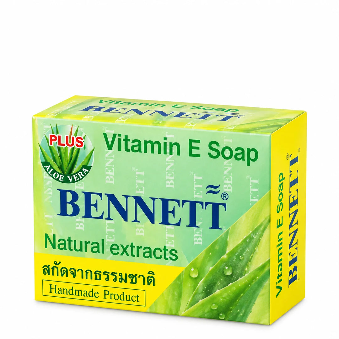 Bennett Vitamin E Aloe Vera Soap 130 g — 6 Bars — product photograph