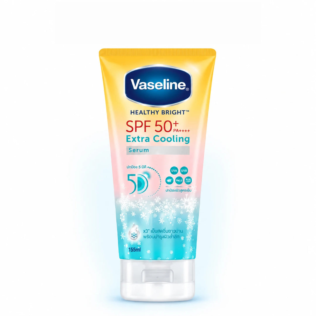 Vaseline Healthy Bright Extra Cooling Serum SPF50+ PA++++ 155 ml × 2 — product photograph