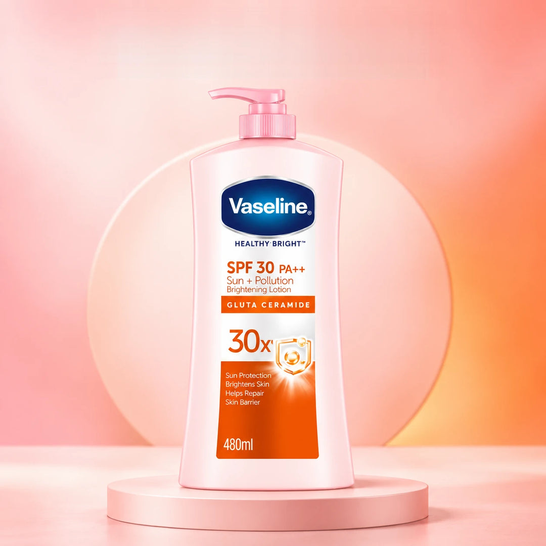 Vaseline Healthy Bright SPF30 Gluta Ceramide Body Lotion – 480 ml × 2 — product view