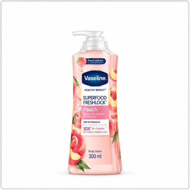 Vaseline Healthy Bright Superfood Freshlock Peach Body Lotion 300 ml × 2 — product photograph