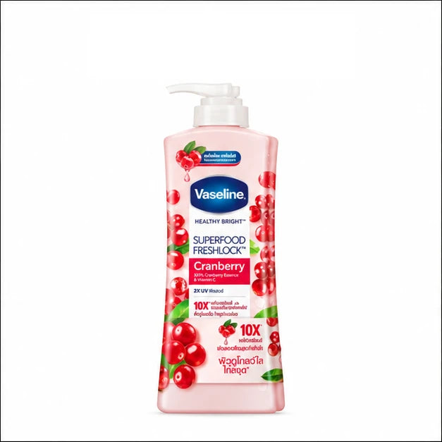 Vaseline Healthy Bright Superfood Freshlock Cranberry Body Lotion 300 ml × 2 — product photograph