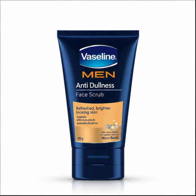 Vaseline Men Anti-Dullness Face Scrub 100 g × 2 — product photograph
