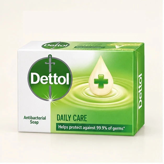 Dettol Daily Care Antibacterial Bar Soap 65 g — 4, 8 or 12 Bars — product view