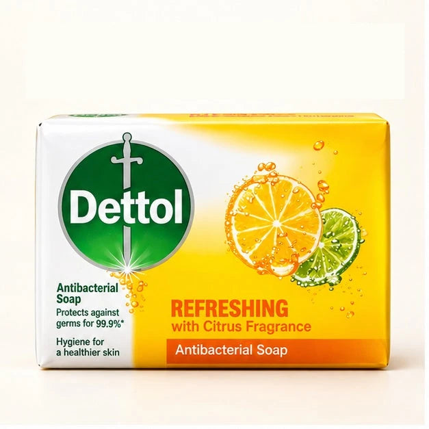 Dettol Refreshing Antibacterial Bar Soap 105 g — 4, 8 or 12 Bars — product view