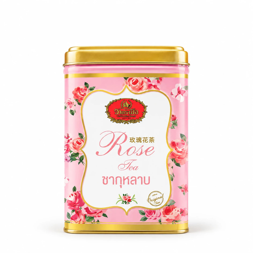ChaTraMue Rose Tea Original – 10 Tea Bags per Tin — product view